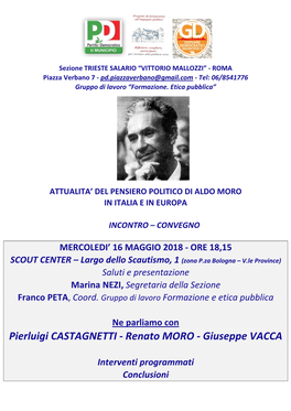 Renato MORO - Giuseppe VACCA