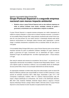 Grupo Portucel Soporcel É a Segunda Empresa Nacional Com Menos Impacto Ambiental