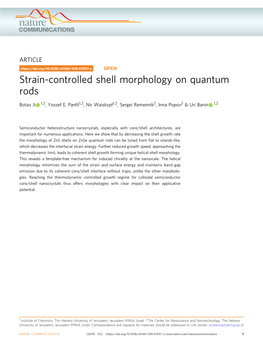 Strain-Controlled Shell Morphology on Quantum Rods