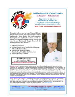 Holiday Breads & Winter Pastries Instructor