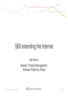 S60 Extending the Internet