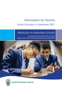 Information for Parents Booklet