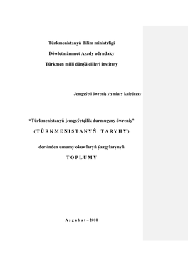 Türkmenistanyň Bilim Ministrligi Döwletmämmet Azady Adyndaky