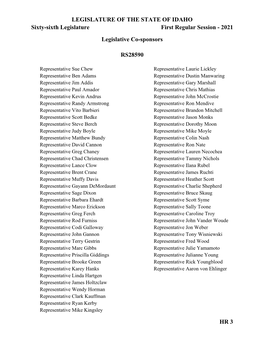 Legislative Co-Sponsors