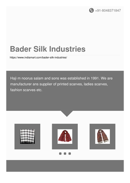 Bader Silk Industries