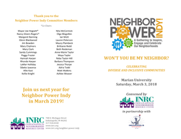 Join Us Next Year for Neighbor Power Indy in March 2019!