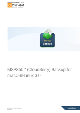 MSP360™ (Cloudberry) Backup for Macos&Linux