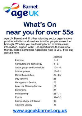 Friern Barnet St Johns Parish Centre Friern Barnet Road, Friern Barnet N11 3EQ Contact: 020 3675 7215 Or Email Healthandwellbeing@Saracens.Net