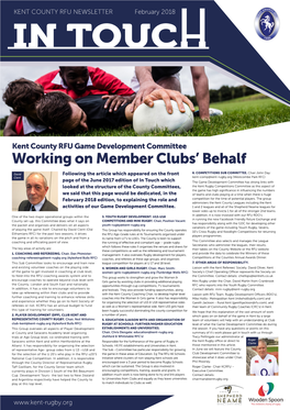 Working on Member Clubs' Behalf