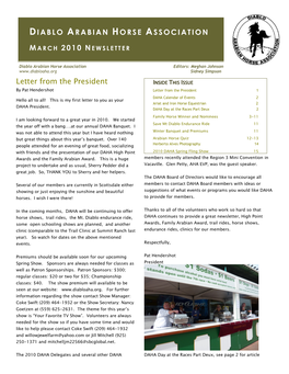 DAHA Newsletter March 2010