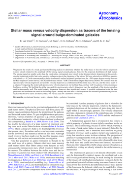 Stellar Mass Versus Velocity Dispersion As Tracers of the Lensing Signal Around Bulge-Dominated Galaxies