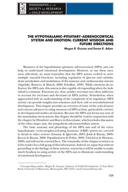 The Hypothalamicpituitaryadrenocortical System and Emotion