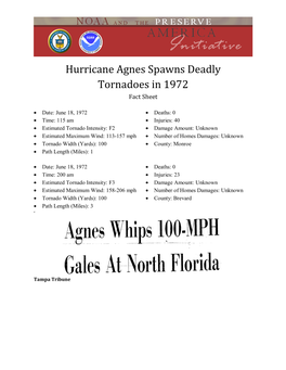 Hurricane Agnes Spawns Deadly Tornadoes in 1972