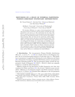 Diffusions on a Space of Interval Partitions: Poisson–Dirichlet Stationary Distributions∗