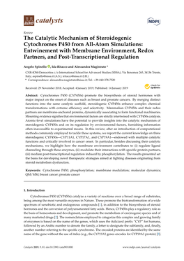 The Catalytic Mechanism of Steroidogenic Cytochromes P450