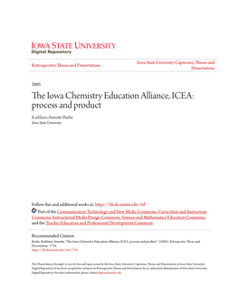 The Iowa Chemistry Education Alliance, ICEA: Process and Product