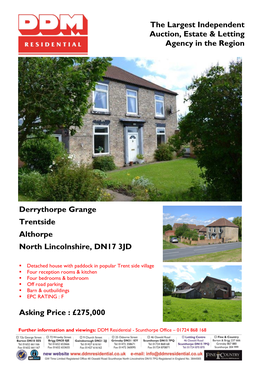 Derrythorpe Grange Trentside Althorpe North