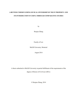 A Better Understanding of Dual Ownership of Trust Property And