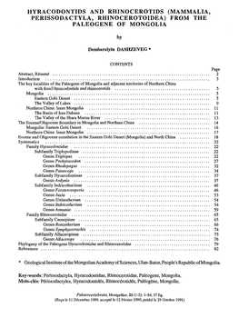 From the Paleogene of Mongolia