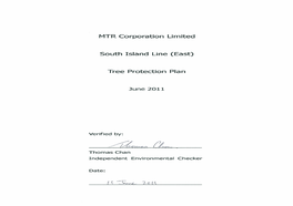 South Island Line (East) Tree Protection Plan