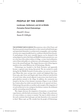 The People of the Cerro: Landscape, Settlement, and Art at Middle