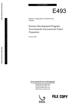 Romania Forestry Development Program