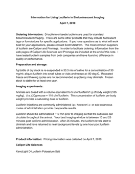 Luciferin Protocol 4-7-10