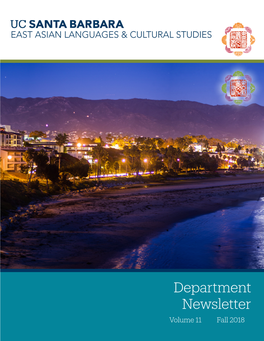 Department Newsletter Volume 11 Fall 2018 Table of Contents