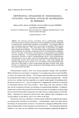 Extrapyramidal Symptoms Often Arise During Psychiatric Therapy with Neuroleptics