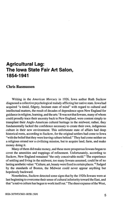 The Iowa State Fair Art Salon, 1854-1941