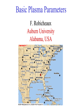 Basic Plasma Parameters F