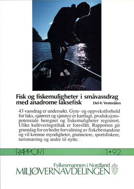 1992-Fisk Og Fiskemuligheter I Småvassdrag Med