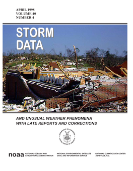 Storm Data and Unusual Weather Phenomena …………………………………………………………………………