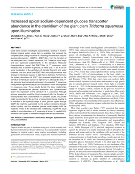 Increased Apical Sodium-Dependent Glucose Transporter Abundance in the Ctenidium of the Giant Clam Tridacna Squamosa Upon Illumination Christabel Y