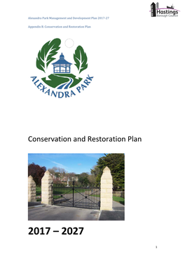 Alexandra Park Conservation Plan