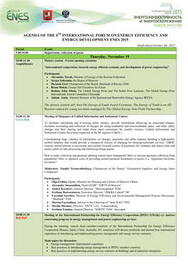 Agenda of the 4 International Forum On