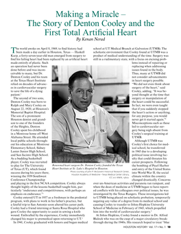 The Story of Denton Cooley and the First Total Artificial Heart by Kenan Nerad
