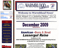 Welcome to Warmblood News! Warmblood News Is the Place to Find out What’S Happening in the World of the Visit the American Warmblood and the Northamerican Sportpony