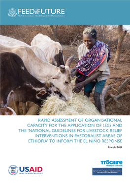 Rapid Assessment of Organisational Capacity for the Application of Legs and the 'National Guidelines for Livestock Relief Inte