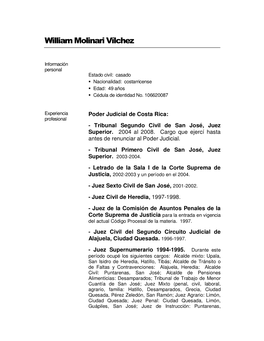 William Molinari Vílchez