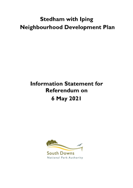 Stedham with Iping Neighbourhood Development Plan Information