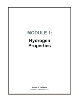 HYDROGEN PROPERTIES Cell Engines