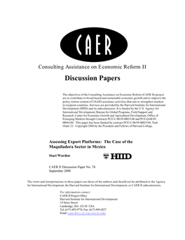 Discussion Papers