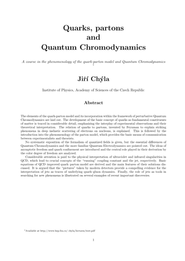 Quarks, Partons and Quantum Chromodynamics