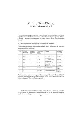 Oxford, Christ Church, Music Manuscript 8
