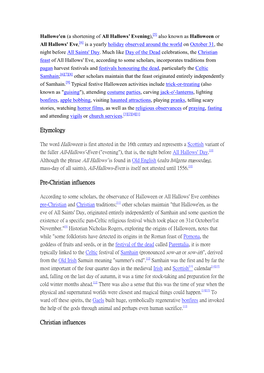 Etymology Etymology Pre-Christian Influences Christian Influences