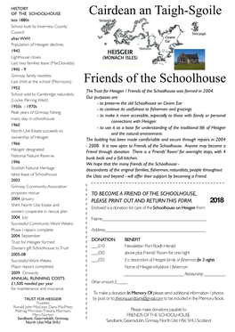 Cairdean an Taigh-Sgoile Friends of the Schoolhouse