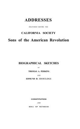 Sons of the American Revolution