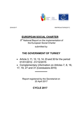 European Social Charter the Government of Turkey