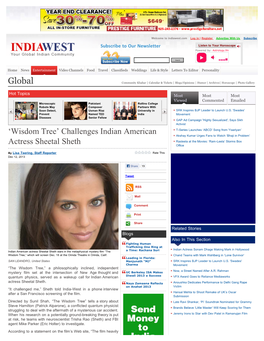 'Wisdom Tree' Challenges Indian American Actress Sheetal Sheth